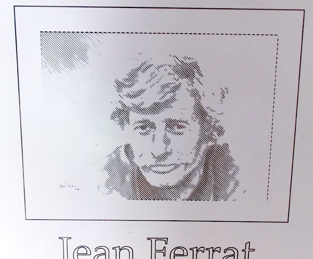 Gravure sur bois à partir d’un portrait de Jean Ferrat